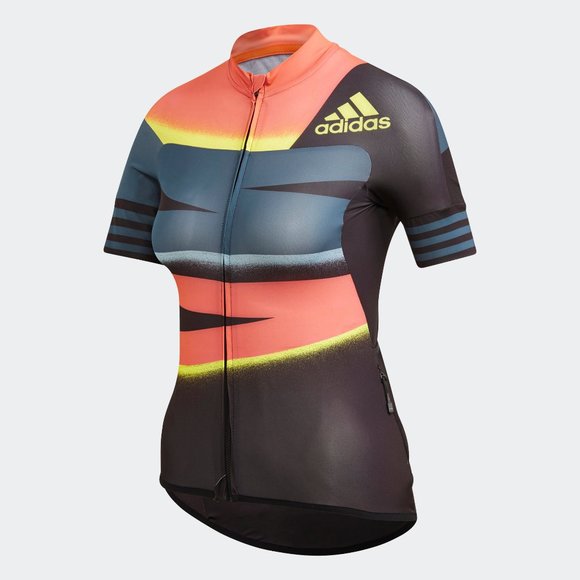 Adidas Women's Cycling ADISTAR JERSEY Solar Red - Picture 3 of 7